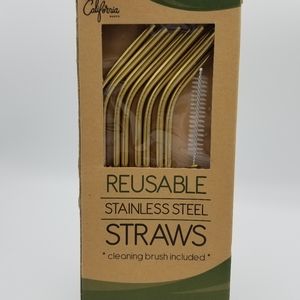 California Basics Gold Reusable Straws